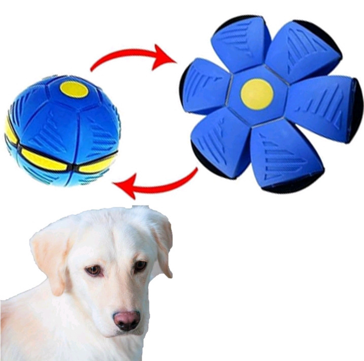 New | Blue Flying Saucer Dog Toy 9" Dia