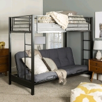 As New WHITE* | (includes frame only) Walker Edison Premium Metal Futon Bunk Bed Retails for $400