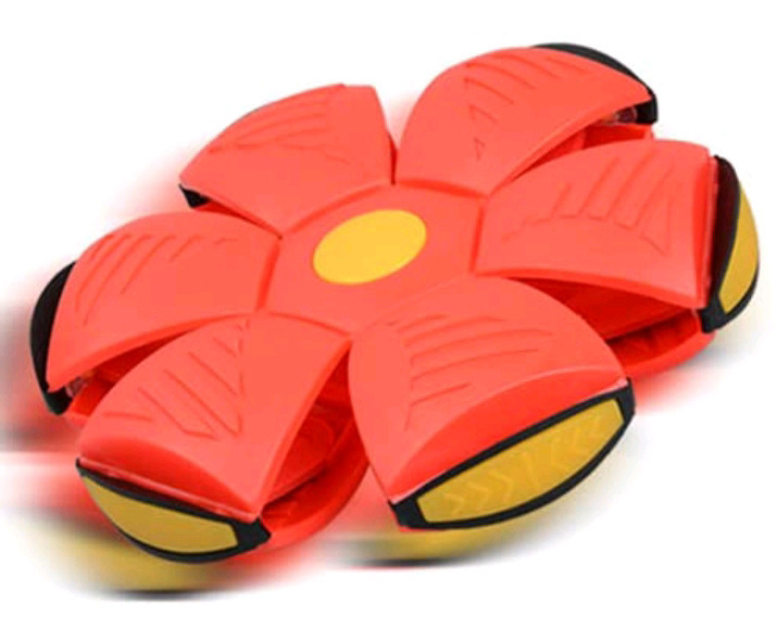 New | Red Flying Saucer Dog Toy 9" Dia
