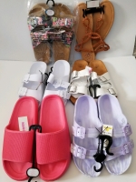 6 pairs of assorted New Bobbie Brooks sandals Ladies size Large (9-10)