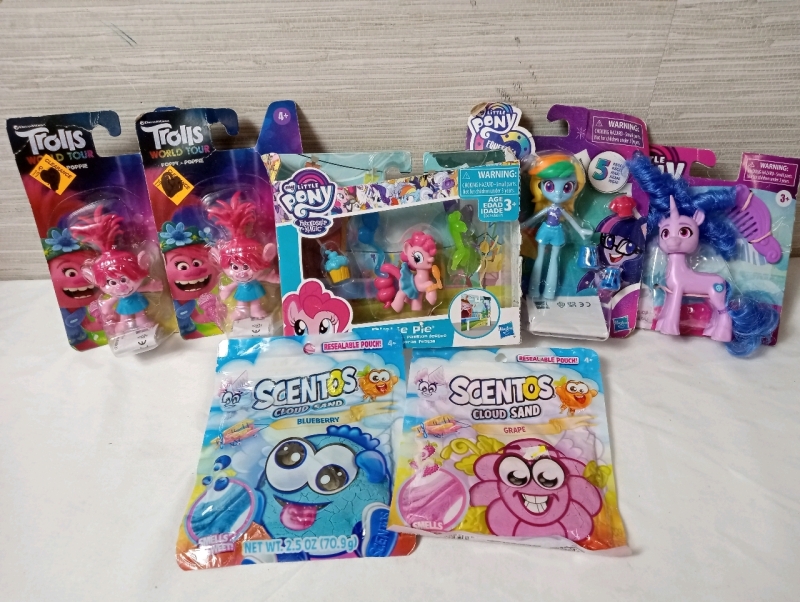 New My Little Pony & Trolls Toy Lot with Candy