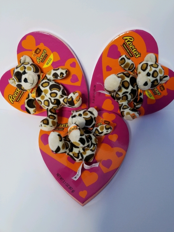 3 new boxes of REESE'S mini cups with stuffies