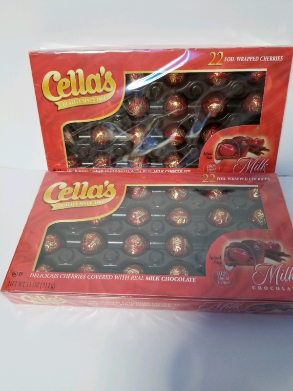 2 new boxes of CELLA'S chocolate cherries
