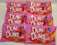 6 new (8.8 oz) bags of DUM-DUMS heart POPS suckers bb 09/23/2027