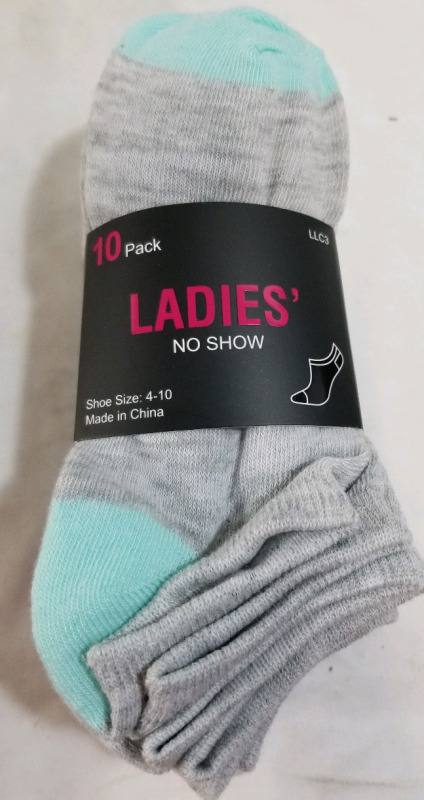 New 10 pack ladies no show socks size 4-10