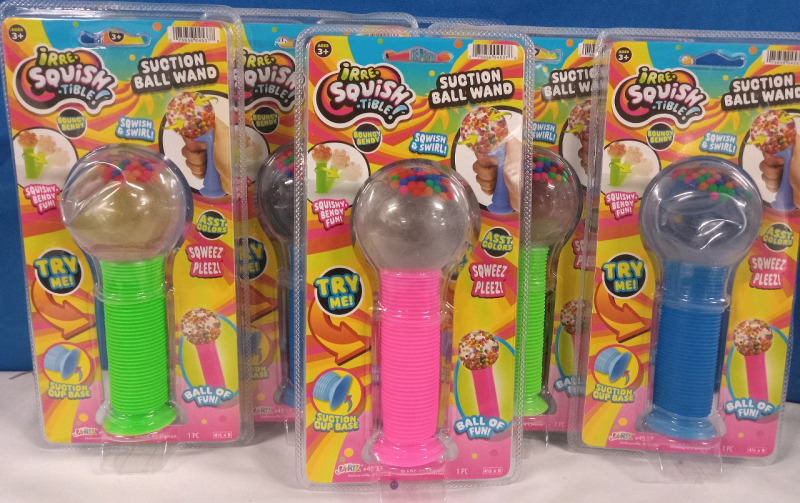 8 New | Irre-squish-tibles Suction Ball Wands 4&frac12;" Tall Ea.