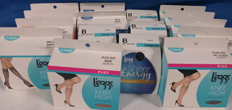 16 New Packs | Assorted L'eggs Pantyhose | 30 Pairs Total