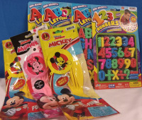 7 New | Kid's Toys | Includes Mickey & Minnie Mouse Punch Balloons & Non-Magnetic Numbers and Letters
