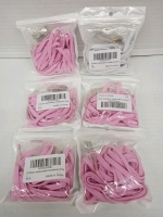 6 New Shoelace Packs - 5 Pink/1 White