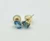 14KT Yellow Gold Natural Blue Topaz (1.5ct) Earring, Retail $500.00.