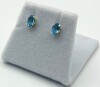 14KT Yellow Gold Natural Blue Topaz (1.5ct) Earring, Retail $500.00. - 3