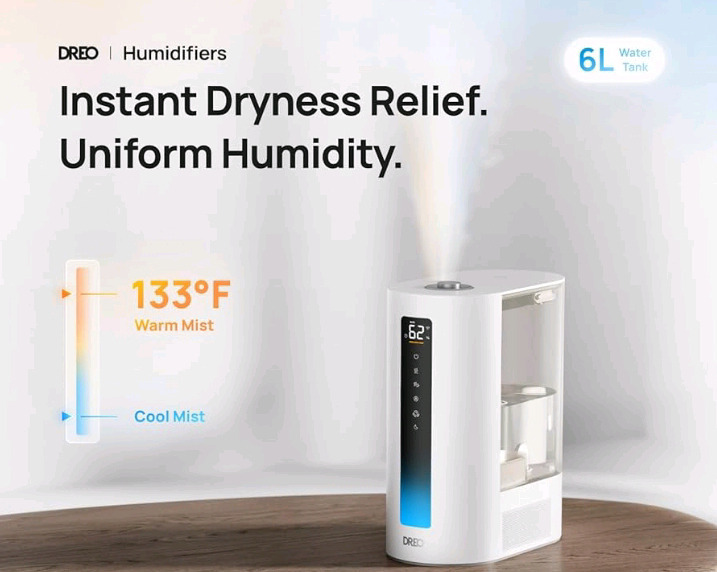 As New | DREO Cool and Warm Mist Humidifier | Retails $150