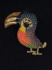 Colourful Rhinestone Toucan Bird Alloy Brooch Vibrant and Exquisite Approximately 1.5 x 1 Inch Nice Glow with UV New Light included - 6