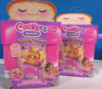 2 New | Cookeez Makery Toasty Treatz Scented Plush Surprise Boxes | Measures 6"