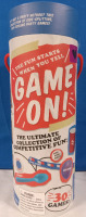New | GAME ON 30 Game Party Pack | Includes Balloon Blow out, Ping Pong Puddle, Spoon Slap & Many More | Box Measures 14" x 5"