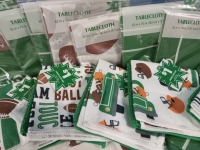 15 New | Football Themed Party Supplies | Includes 11" x 11" Dishcloths & 52" x 70" TableCloths