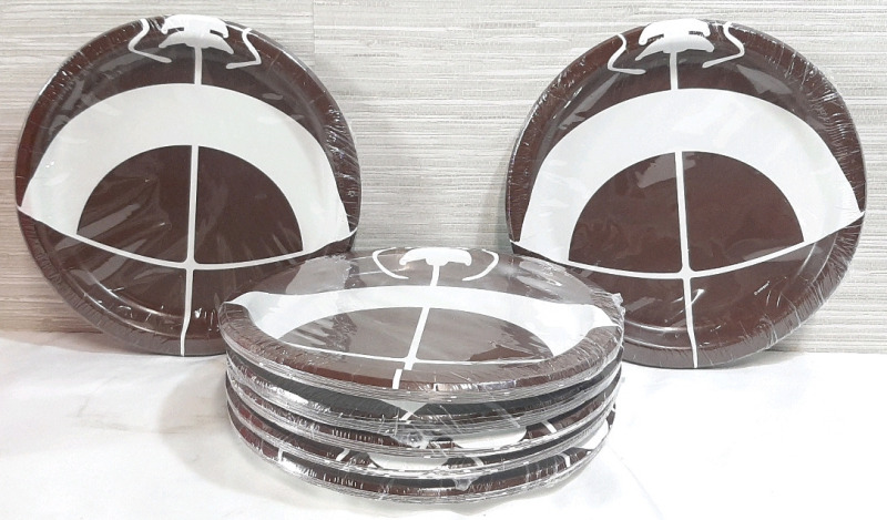 7 Packs of 8&frac12;" Paper Plates (8pcs in Each Pack, 56pcs in Total)