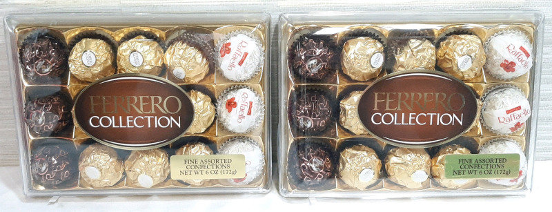 2 Boxes of Ferrero Collections, Assorted Ferrero Rocher Candies (172g Each, Best By May 13th 2025)