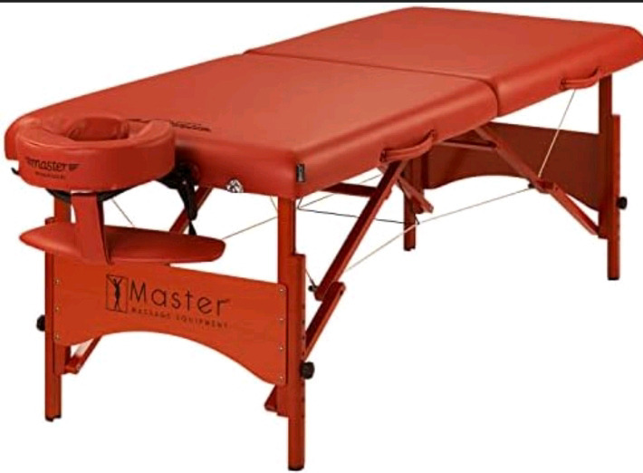 New In Box | 25" Master Massage Newport Portable Massage Table Package with Denser 2.5" Cushion W/ Steel Support Cables, Pillows & Accessories * Retails $500+ *