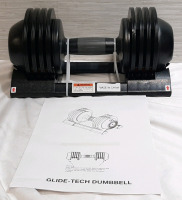 New in Box Glide-Tech Dumbbell with Tray and 8 Inserting Metal Plates - 14" Long