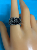 Stainless Steel Motorcycle Ring Black Engraved Eagle and Bike Design Size 10 - 3