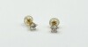 14KT Yellow Gold CZ Star Shape Earring, Retail $300.00.