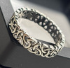925 Sterling Silver Elegant Celtic Knot Ring Silver Plated<br/>Size 7.5