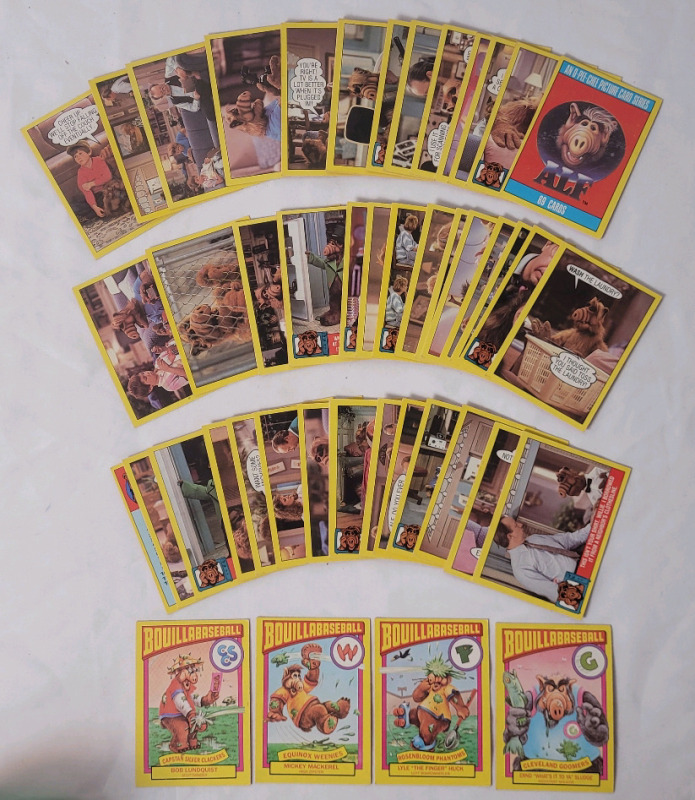 1987 O Pee Chee " ALF " TV Show Trading Card Base Set #1 - #47 plus 4 Bouillabaseball Cards
