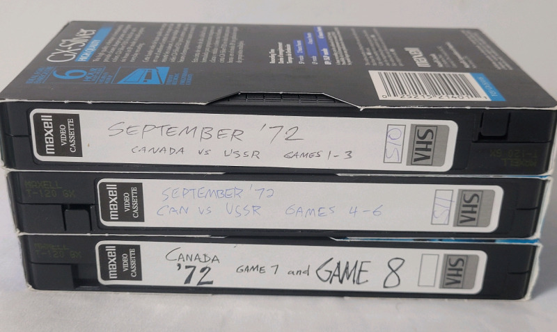 '72 Summit Series Canada v. Russia Recorded on 3 VHS Tapes , All 8 Games