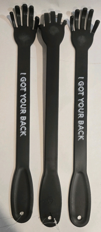 3 New | Plastic " I Got Your Back " 15" Long Back Scratchers