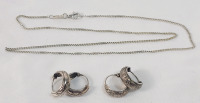 Two (2) Pairs 925 Silver Earings & 825 Silver Necklace (18" long)