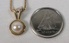 10K Gold Chain w/10K Pearl Pendant . Chain measures 24 1/4" long - 5
