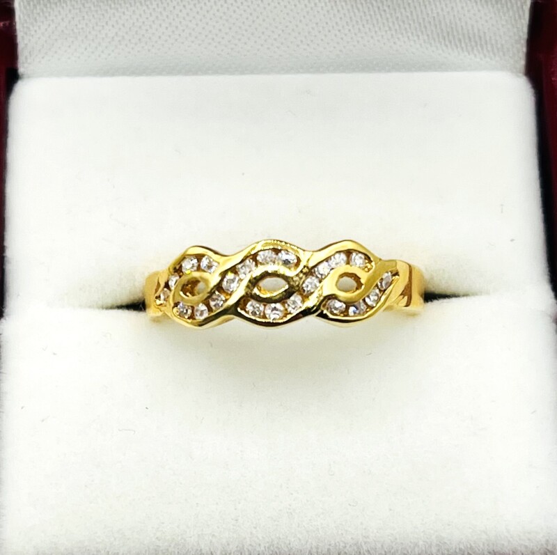 Round CZ (0.30ct) Ring, Size 6, W/A $350.00.