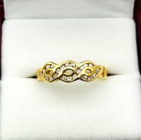 Round CZ (0.30ct) Ring, Size 6, W/A $350.00.