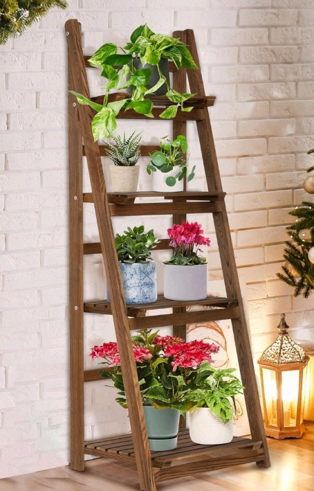 New In Box | Idzo FCPN Brown Ladder Shelf For Plants | * Retails $277 *