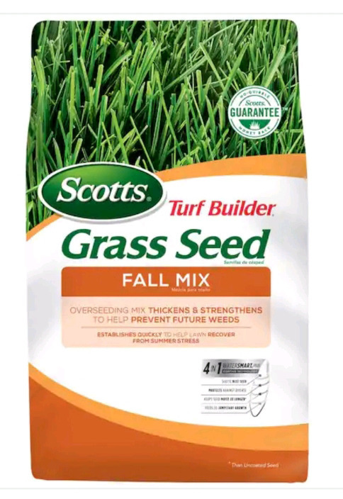 New | Turf Builder 15 lbs. Grass Seed Fall Overseeding Mix Thickens & Strengthen to Help Prevent Future Weeds | * Retails $68.30 *