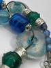 Spectacular Lampwork Murano style Glass Bead Blue Necklace - 2