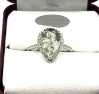 Sterling Silver Natural Greened Amethyst (4ct) Ring, Size 6, W/A $500.00. Amethyst is the birthstone for February.