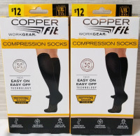 2 new unisex pairs of COPPER FIT Compression Socks size L/XL