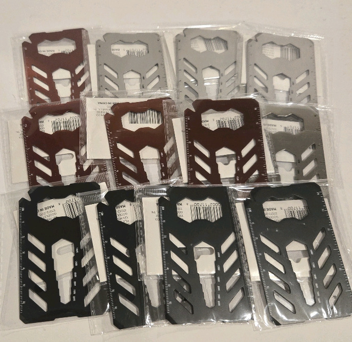 12 New | Metal Party Favour Hand Held Multi Tools | 3.5" x 2.5"
