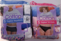 10 new pairs 2xl Hanes ladies underwear 5 tagless boyshorts & 5 tagless highcuts