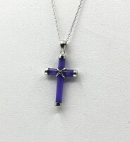 Sterling Silver Natural Amethyst (5ct) Cross Pendant with Sterling Silver Chain, W/A $515.00. Amethyst is the birthstone for February.