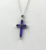 Sterling Silver Natural Amethyst (5ct) Cross Pendant with Sterling Silver Chain, W/A $515.00. Amethyst is the birthstone for February.