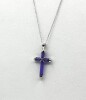 Sterling Silver Natural Amethyst (5ct) Cross Pendant with Sterling Silver Chain, W/A $515.00. Amethyst is the birthstone for February. - 2
