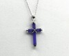 Sterling Silver Natural Amethyst (5ct) Cross Pendant with Sterling Silver Chain, W/A $515.00. Amethyst is the birthstone for February. - 3