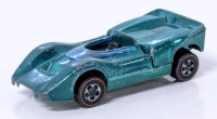 Vintage 1968 REDLINE Hot Wheels McLaren M64 Hong Kong Diecast Toy Car Metallic Green