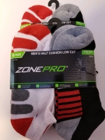 12 new pairs of men's Zone Pro low cut socks shoe size 6-12