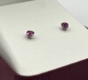 10KT White Gold Natural Ruby (0.28ct) Earring, W/A $495.00. Ruby is the birthstone for July.