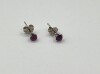 10KT White Gold Natural Ruby (0.28ct) Earring, W/A $495.00. Ruby is the birthstone for July. - 2
