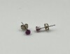 10KT White Gold Natural Ruby (0.28ct) Earring, W/A $495.00. Ruby is the birthstone for July. - 3